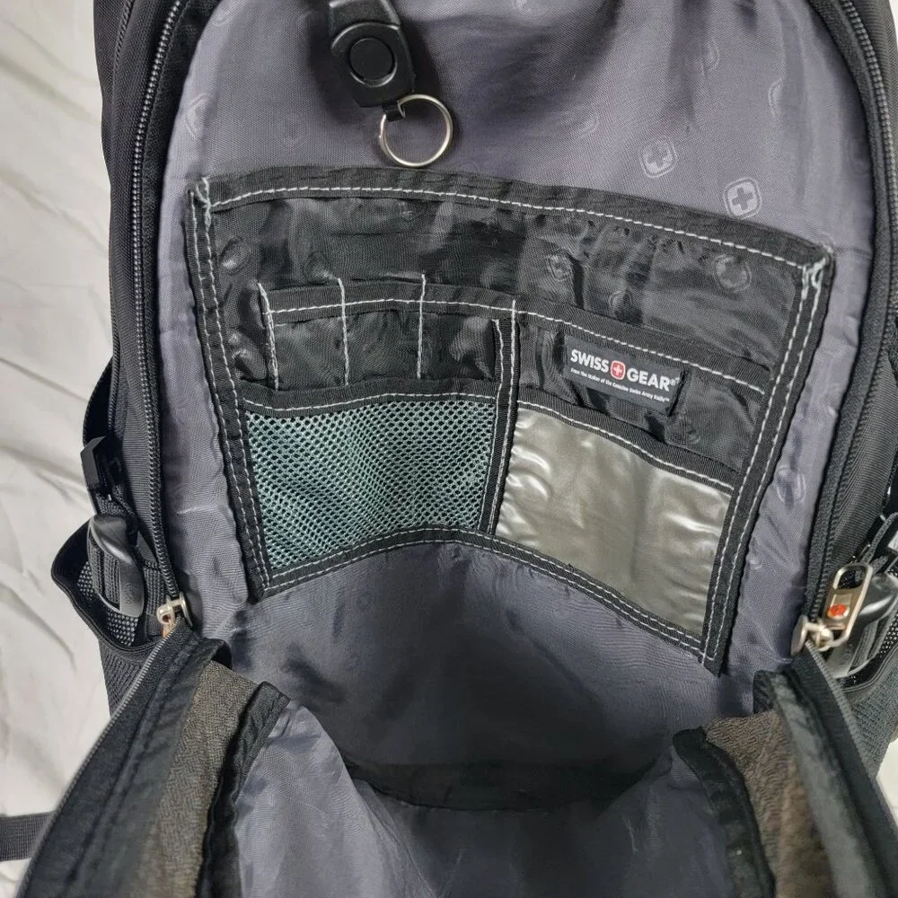 SwissGear 3101 Laptop Backpack Black Gray Travel Bag Casual School Outdoors